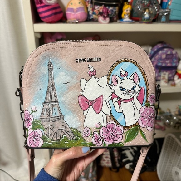 RARE Steve Madden hand painted maria aristocats crossbody purse - Picture 1 of 4